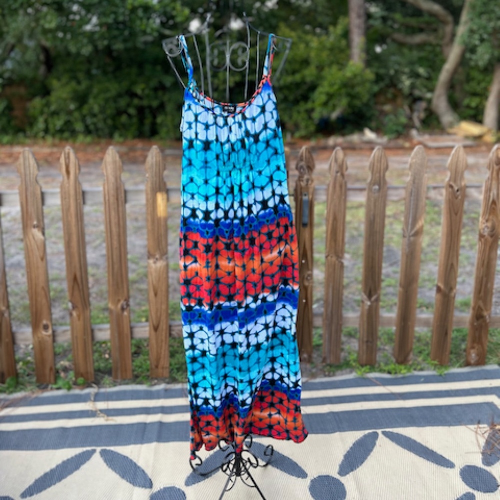 Nicole Miller Colorful Maxi Dress - Medium